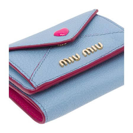 miumiu 財布 コピー ミュウミュウ ラブレター 財布 ハートレター三つ折りミニウォレット 5MH021_2BC3_F0637