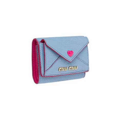 miumiu 財布 コピー ミュウミュウ ラブレター 財布 ハートレター三つ折りミニウォレット 5MH021_2BC3_F0637