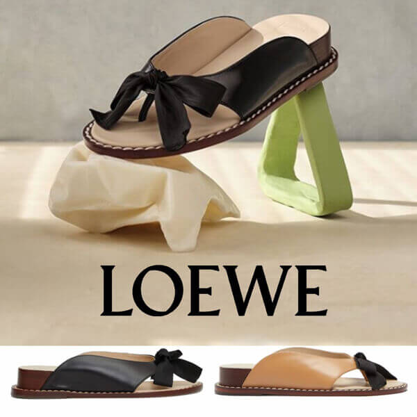 ロエベ サンダル 偽物 LOEWE ☆ ウェッジ Flip Flop サンダル☆ 3色 453.10.353