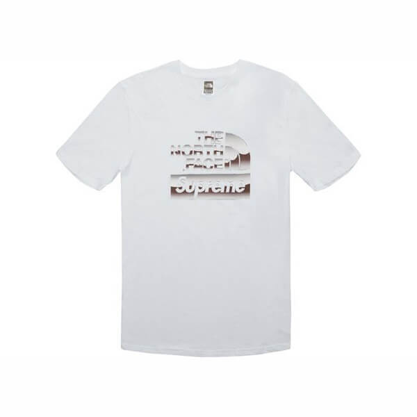 シュプリーム ノースフェイス Supreme 偽物 tシャツ The North Face Metallic Logo S/S Top Week 7 コラボ メタリックロゴ