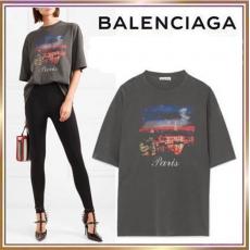 BALENCIAGA バレンシアガ tシャツ 偽物 大人気 Oversize Paris プリントTシャツ 480065TYK361055