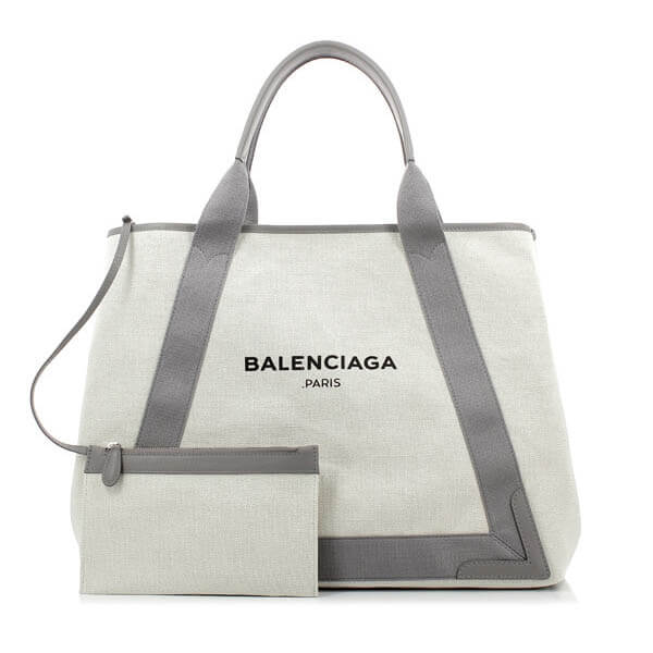 バレンシアガ トート スーパーコピー BALENCIAGA新色 Navy Cabas キャンバス&レザー