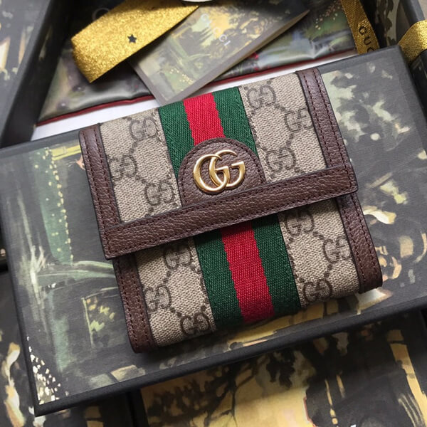 GUCCI 財布 グッチ コピー Ophidia フレンチフラップ 折りたたみ財布 523173 96IWG 8745