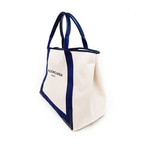  Balenciagaバレンシアガスーパーコピートートバッグ☆Large Canvas Logo Tote☆ NAVY CABAS B6787