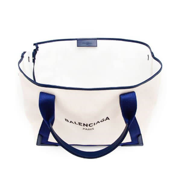  Balenciagaバレンシアガスーパーコピートートバッグ☆Large Canvas Logo Tote☆ NAVY CABAS B6787