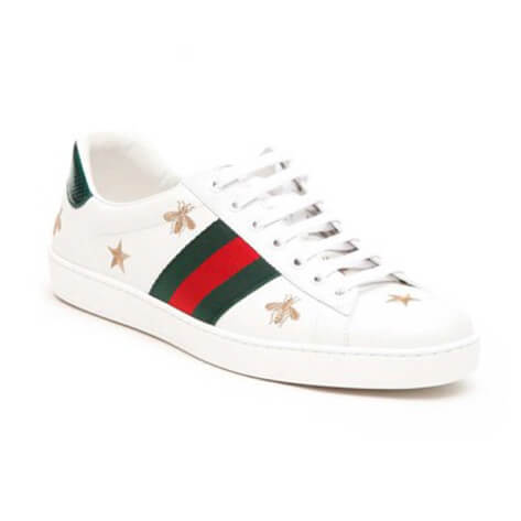 GUCCI グッチ スニーカー コピー エンブロイダリー付き レザー