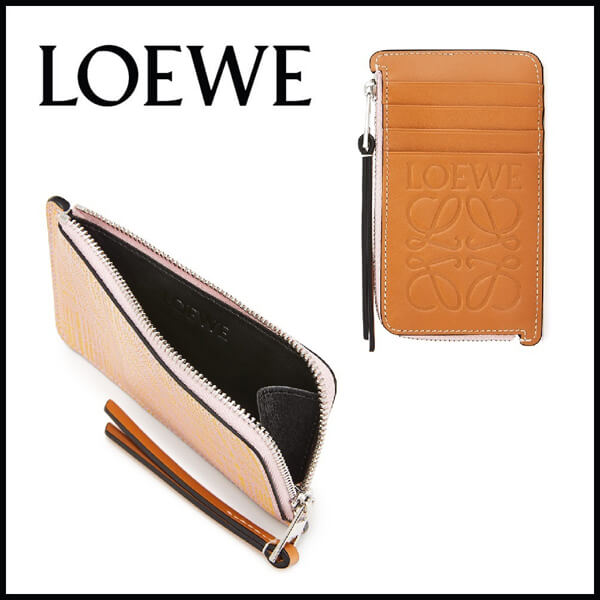 20SS☆LOEWE☆ロエベ 偽物 コイン・カードホルダー ラージ(Yellow/Pink) 134.88.Z40 0010398659