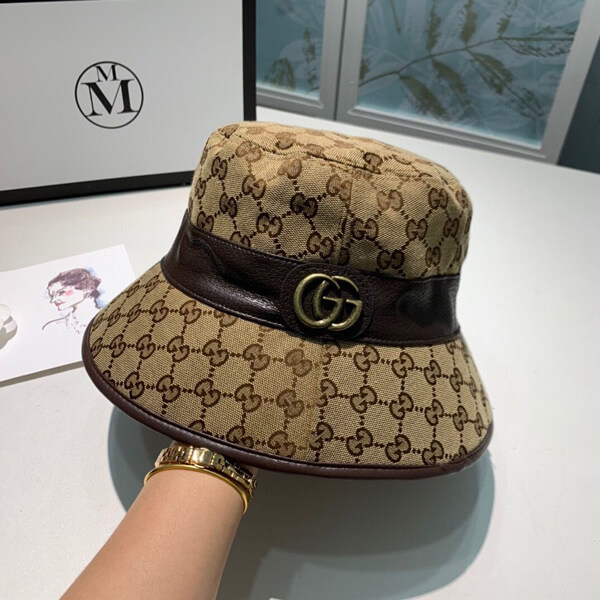 グッチ キャップ 偽物 Gucci GGキャンバス フェドラ バゲットハット 576587 4HG53 1060