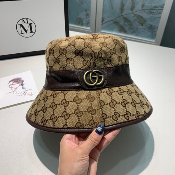 グッチ キャップ 偽物 Gucci GGキャンバス フェドラ バゲットハット 576587 4HG53 1060