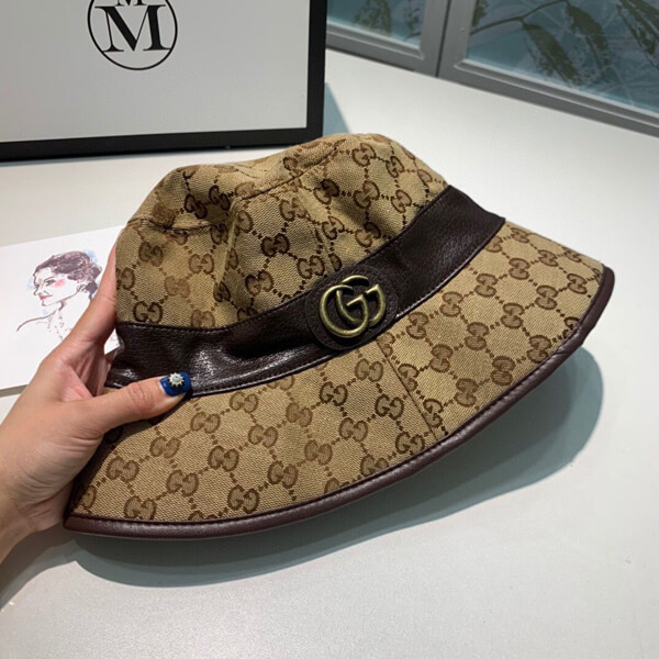 グッチ キャップ 偽物 Gucci GGキャンバス フェドラ バゲットハット 576587 4HG53 1060