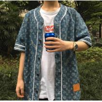 ルイヴィトン×シュプリーム コピー ベースボールシャツ ブルー 1A3F9U MONOGRAM ルイヴィトン×シュプリーム LOUIS VUITTON×SUPREME BASEBALL