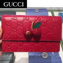 2020新作大人気【GUCCI グッチ チェリー コピー】さくらんぼ レザー ミニチェーン バッグ 481291 0G6ET 6483