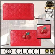 GUCCI グッチ いちご コピー 2020限定 チェリーシグネチャー長財布481291 7863