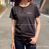 CELINE セリーヌ 偽物 Tシャツ エンブロイダリー コットンジャージー 2カラー 2X35...