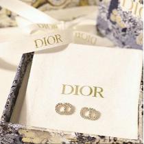 Dior ピアス  コピー キラキラクリスタル「月の光」CDピアス☆Gold, Silver