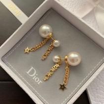 Dior ピアス 偽物 Dior Tribales ホワイトビーズ 星&ロゴ*＊Gold EARRINGS