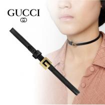 GUCCI  チョーカー コピー すぐ届く！スクエアG レザー チョーカーG202010