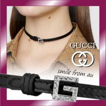 20SS 新作 GUCCI チョーカー スーパーコピー クリスタルスクエアG レザーG202032