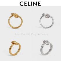 CELINE★エレガント偽物ノット ダブルリング＊＊Gold&Silver 46P456BRA.356OR