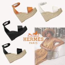 ◆Hermes◆ cute☆エルメス 偽物 ウェッジサンダル4色 TIVOLI ESPADRIL...