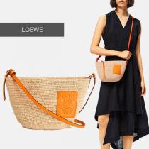 LOEWE ロエベ 偽物 ポシェットバッグ  ラフィアショルダーバッグ A689W10X03