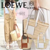 LOEWE ロエベ かごバッグ 偽物 バスケット ナチュラル/ホワイト 327.02.S92