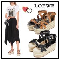 ロエベ サンダル 偽物 ☆LOEWE☆Gate Wedge Espadrille 厚底サンダル♪...