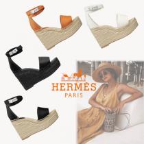 エルメス ウェッジサンダル 偽物 TIVOLI ESPADRILLE H191098Z 01360 Hermes cute