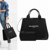 バレンシアガ トートバック コピー BALENCIAGA Cabas レザートリム キャンバス