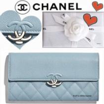 CHANEL 財布 シャネルスーパーコピー Flap Wallet 新作限定♪めっちゃ綺麗色♡