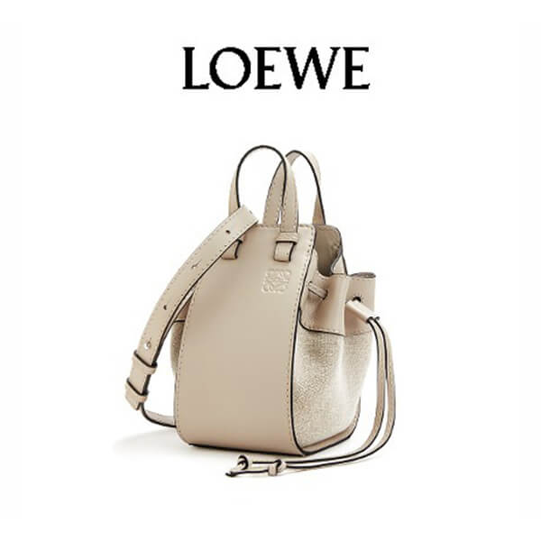 2020年人気新作 LOEWE ロエベコピー ミニ ハンモック DWバッグ レザー&リネン 314.39.V07 2461