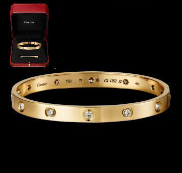 カルティエ ブレスレット コピー CARTIER  ラブブレス LOVE10ブレスレットB6040516/YELLOWゴールド ダイヤ