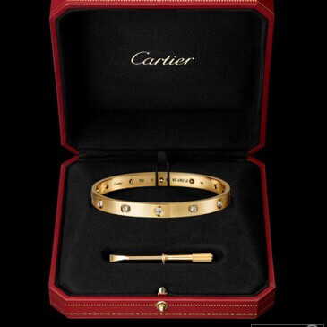 カルティエ ブレスレット コピー CARTIER  ラブブレス LOVE10ブレスレットB6040516/YELLOWゴールド ダイヤ