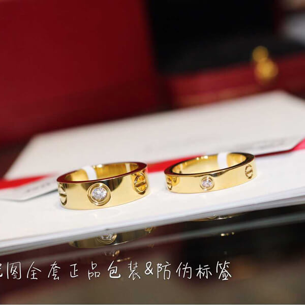 カルティエ リング コピー CARTIER 指輪  K18PG ダイヤ1p エングレーヴドB40874 新品