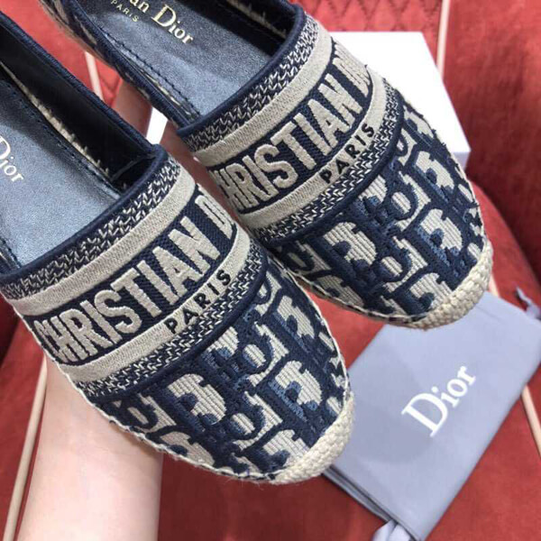 ディオール スニーカー コピー DIOR GRANVILLEオブリークエスパドリーユ オブリーク グレー