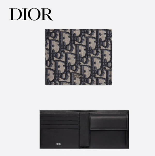 ディオール 財布 コピー DIOR ジャカード コンパクト ウォレット ブランド型番2OBBH027YSE_H05E