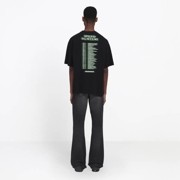 バレンシアガ tシャツ 偽物 BALENCIAGA SPEEDHUNTERS バンド ブラック