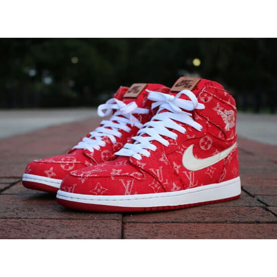 NIKE Red Ribbon Recon x Supreme x LV x Air Jordan 1 スニーカー スーパーコピー