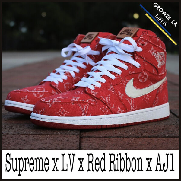 NIKE Red Ribbon Recon x Supreme x LV x Air Jordan 1 スニーカー スーパーコピー