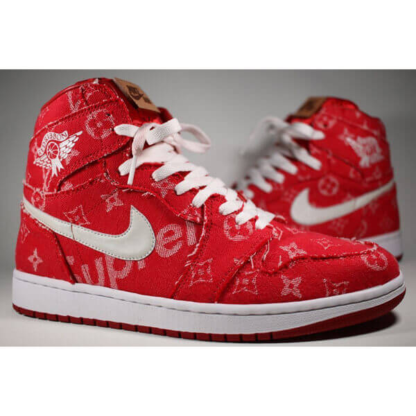 NIKE Red Ribbon Recon x Supreme x LV x Air Jordan 1 スニーカー スーパーコピー