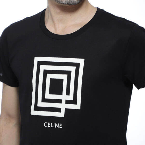 セリーヌ tシャツ 偽物 CELINE クルーネック LABYRINTHE INVITATION SHOW 2X308605G.38AW