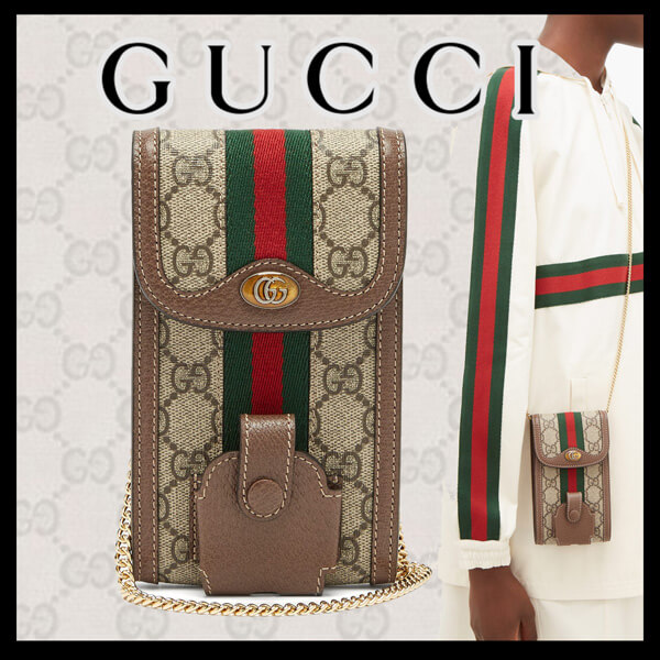 gucci スマホケース 偽物 GGスプリーム iPhone & AirPods ケース フォンバッグ 59866596IWS