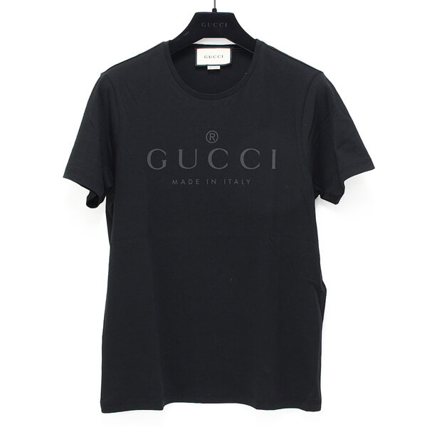 guccitシャツコピー  グッチ tシャツ ロゴ カットソー グレー ブラック441685