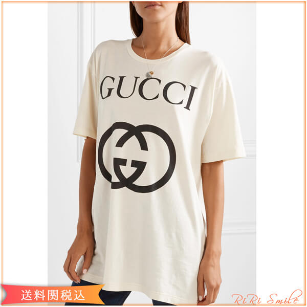  guccitシャツコピー  グッチ tシャツ ロゴ インターロッキング GG ロゴ オーバーサイズ