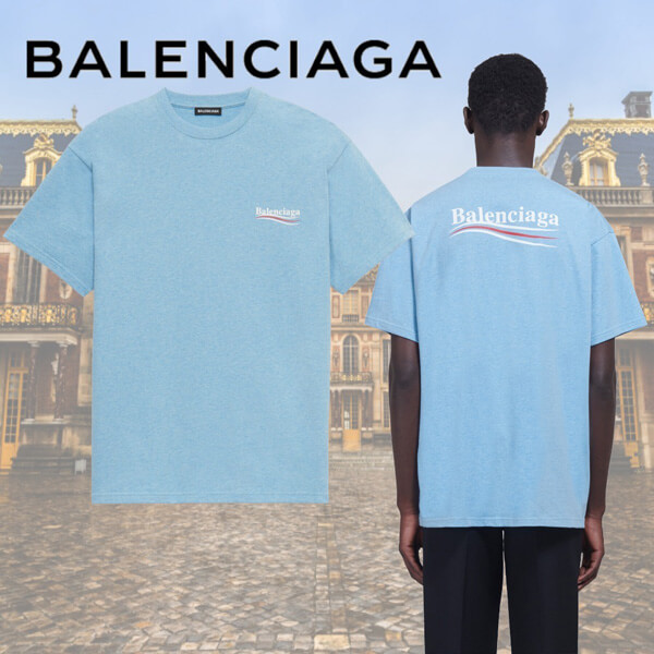  バレンシアガ tシャツ 偽物  BALENCIAGA tシャツ ロゴ 半袖 政治キャンペーンTシャツ