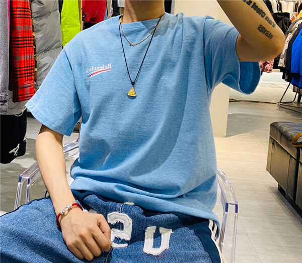  バレンシアガ tシャツ 偽物  BALENCIAGA tシャツ ロゴ 半袖 政治キャンペーンTシャツ