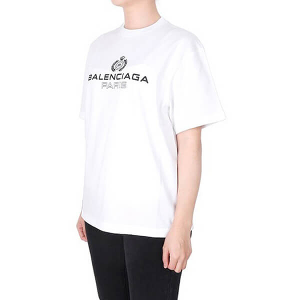 バレンシアガ tシャツ 偽物 BALENCIAGA tシャツ ロゴ LOGO T-SHIRT 594579TGV609000