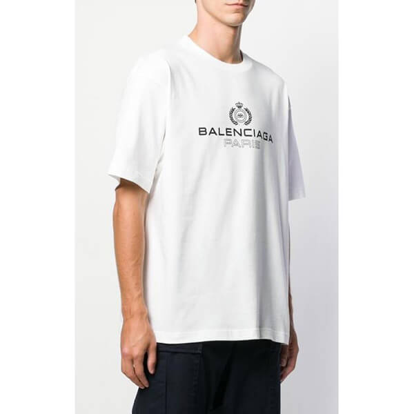 バレンシアガ tシャツ 偽物 BALENCIAGA tシャツ ロゴ LOGO T-SHIRT 594579TGV609000