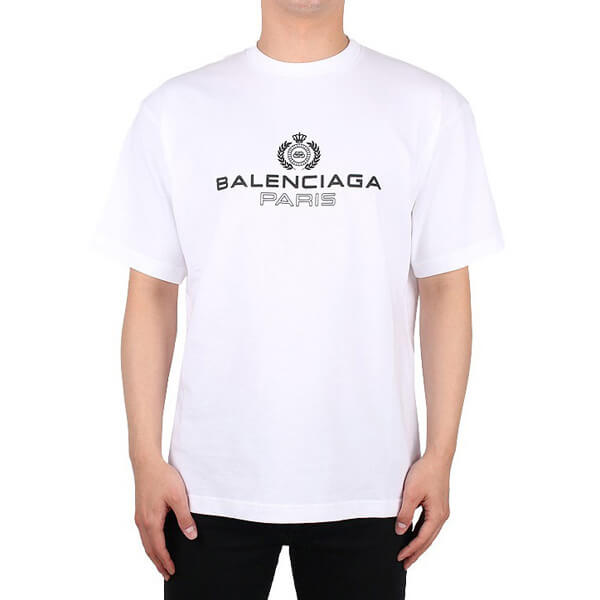 バレンシアガ tシャツ 偽物 BALENCIAGA tシャツ ロゴ LOGO T-SHIRT 594579TGV609000