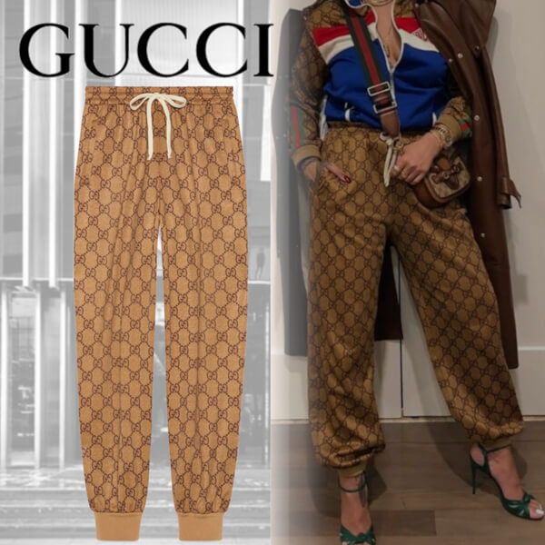 リアーナ着 GUCCI GG グッチ パンツ コピー テクニカルジャージージョガーパンツ